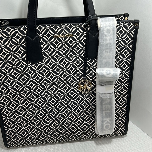 Michael Michael Kors Large Black/Ltd Cream Multi NS Tote - Picture 10 of 14